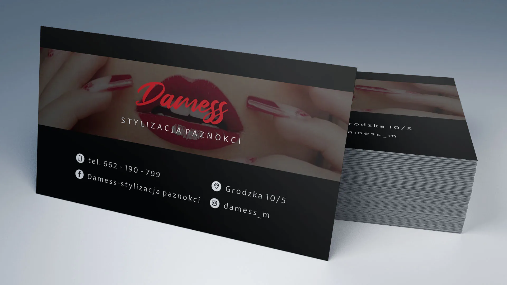 Wizytówki i Terminarze dla Damess - Stylizacja Paznokci