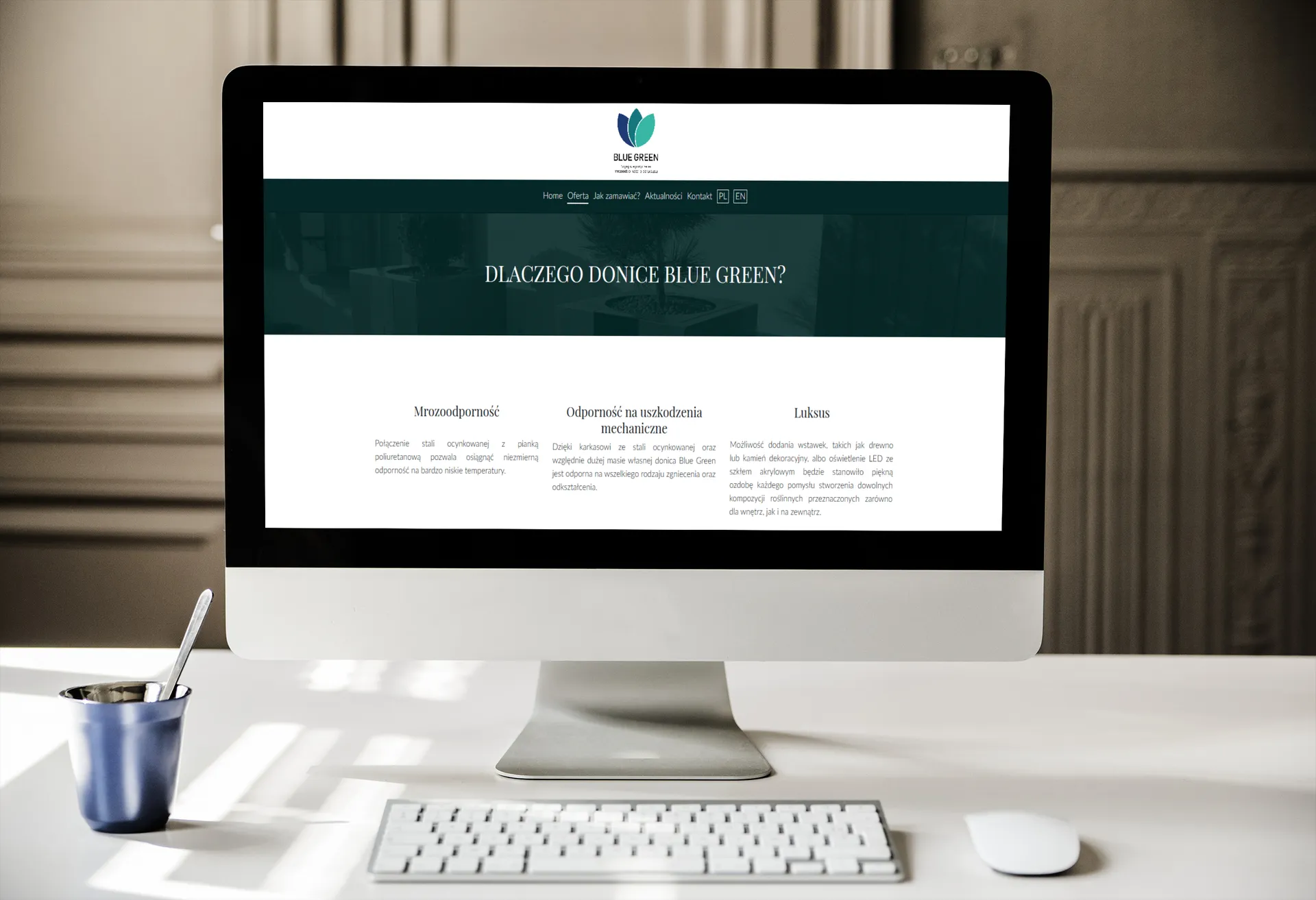 Strona internetowa dla Blue Green