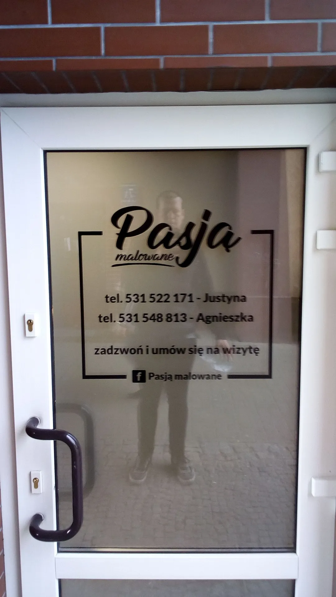 Oklejenie witryny dla Pasją Malowane
