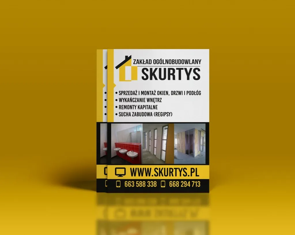 Najnowsza realizacja ulotek i wizytówek dla firmy Skurtys