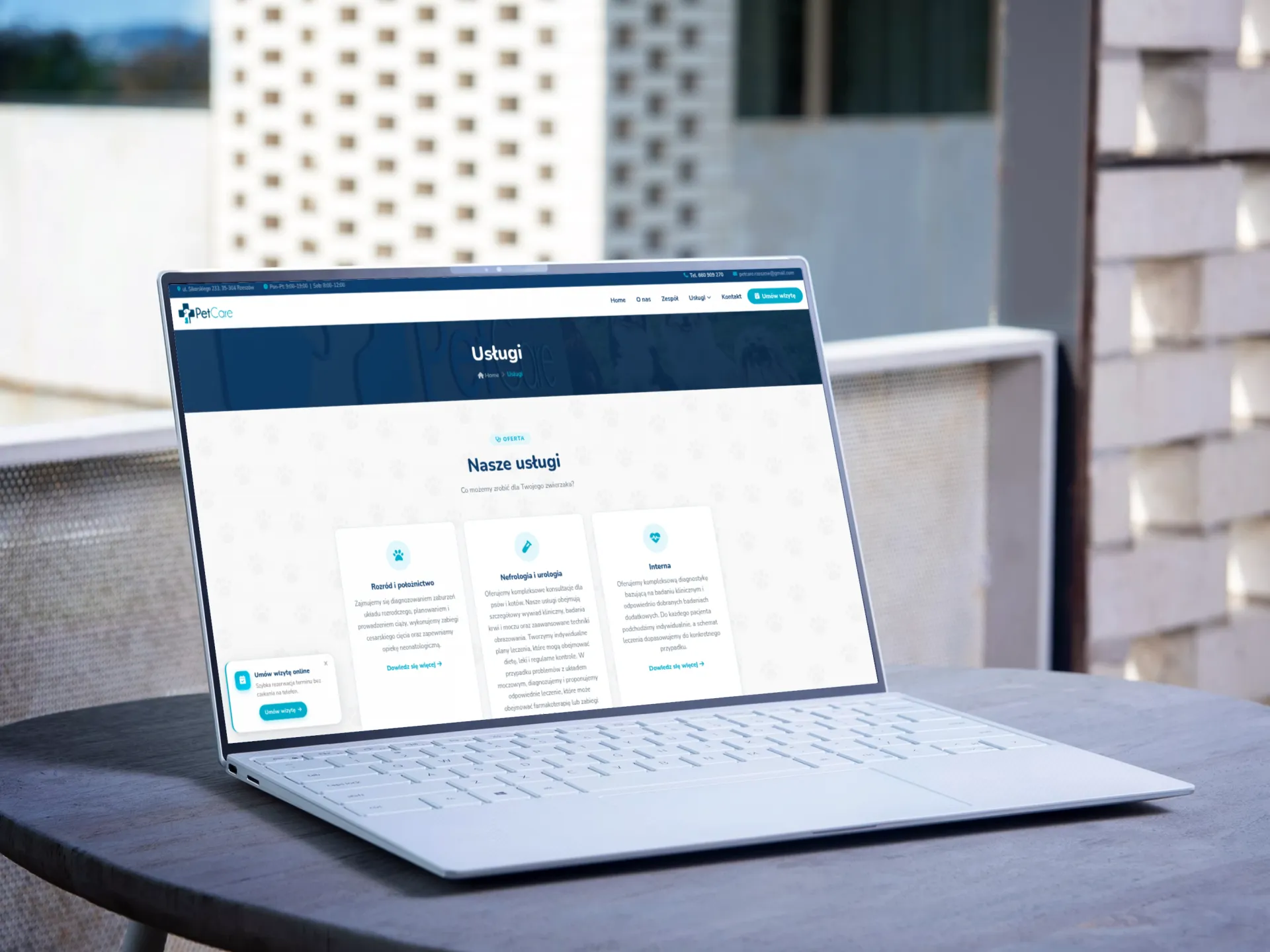 Strona internetowa dla Pet-Care