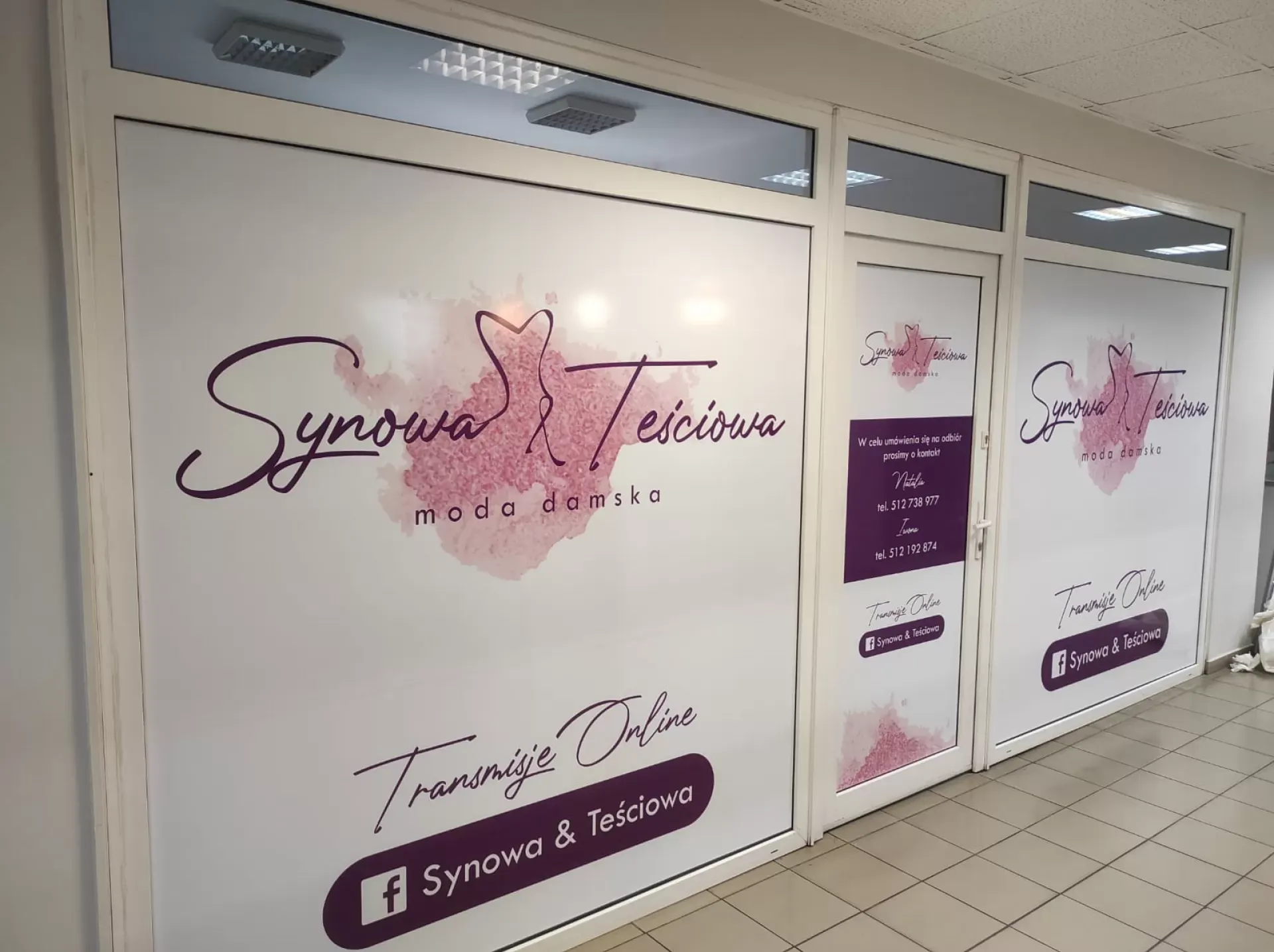 Oklejenie witryny dla Synowa &amp; Teściowa